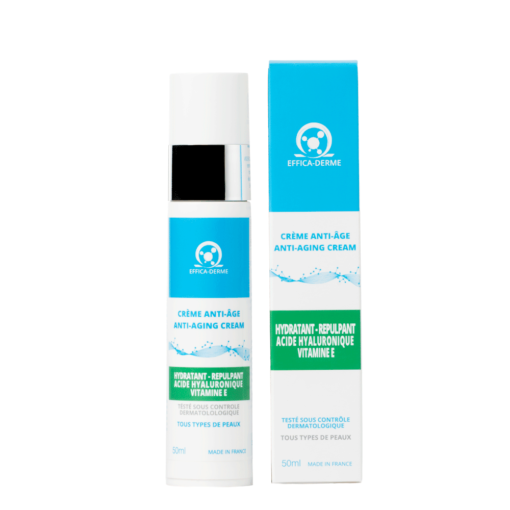 Crème Anti‑Âge Repulpante Effica‑Derme – Acide Hyaluronique et Vitamine E