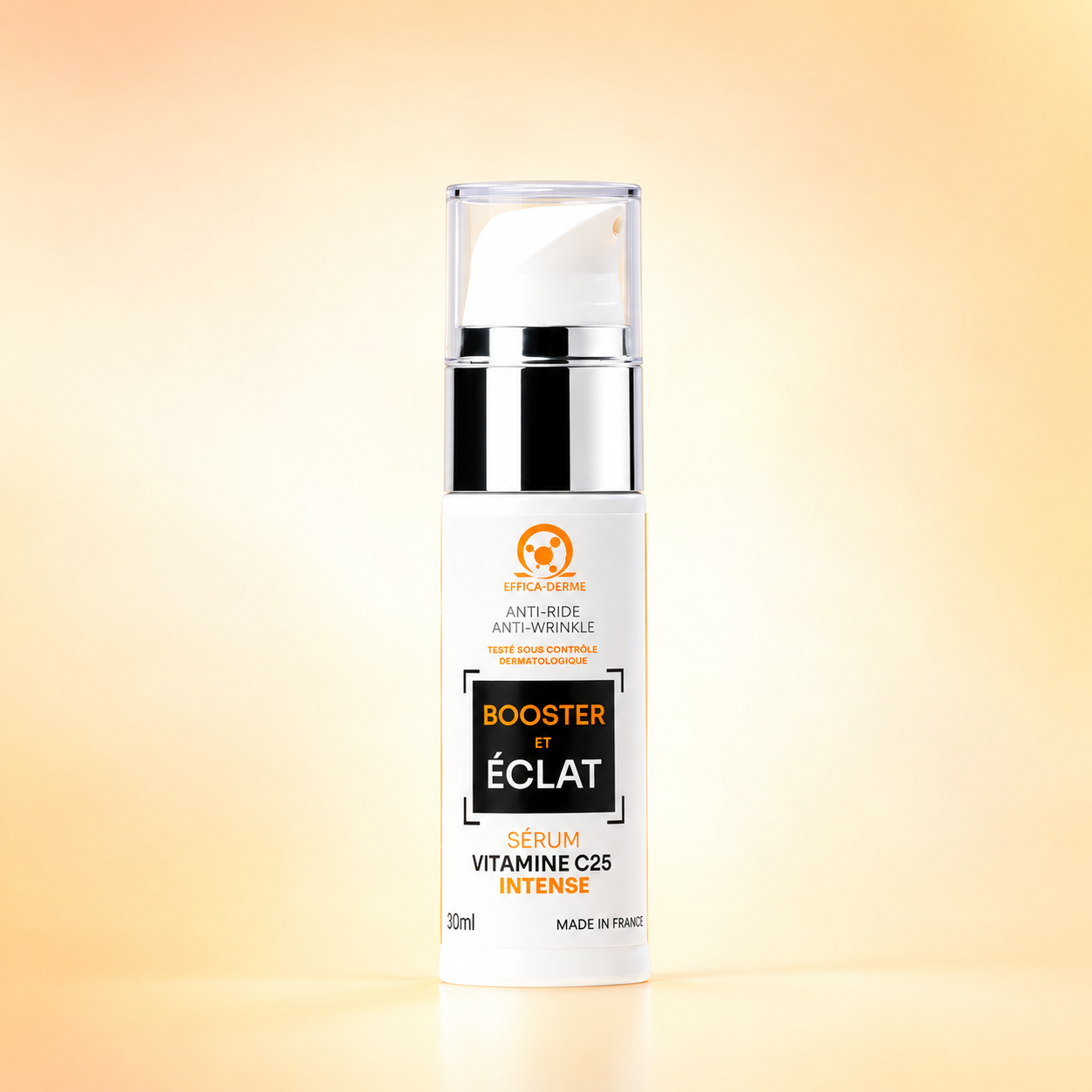 Sérum Vitamine C25 Effica‑Derme, anti-rides intense testé dermatologiquement